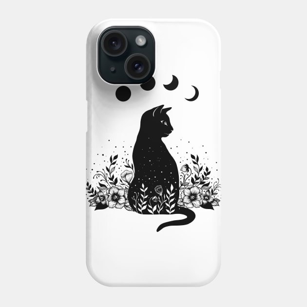 Nightgarden Cat Phone Case by Episodic Drawing
