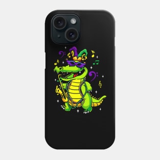 Cute Mardi Gras Alligator for Kids or Adults Phone Case