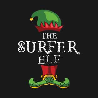 The Surfer Elf Matching Family Christmas Pajama T-Shirt