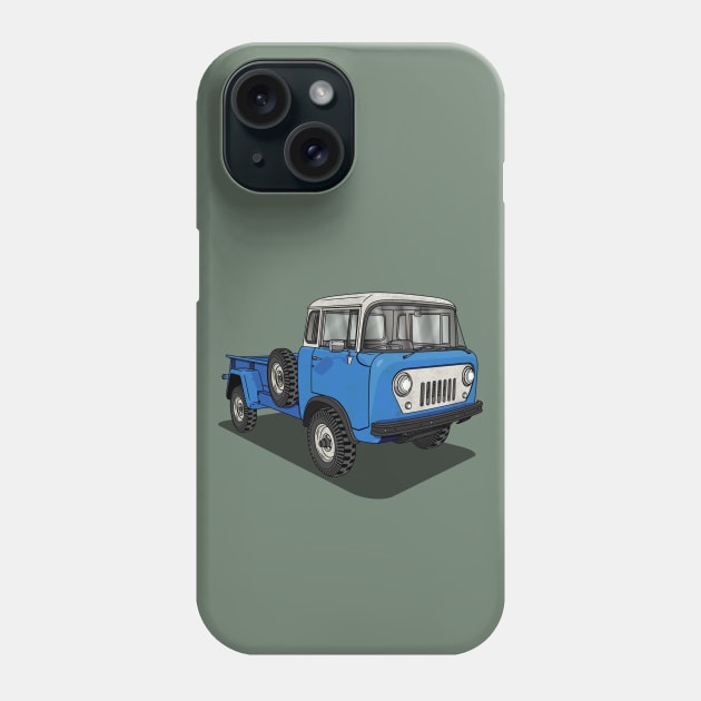 Jeep Forward Control FC-170 Blue Phone Case by Guyvit