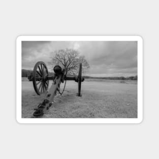 Clouds over Cannon Black and White Magnet