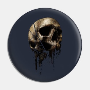 broken skull Pin