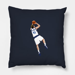 Dirk Nowitzki Pixel Fadeaway Pillow