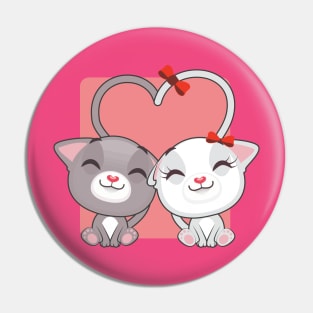 Cats Show Their Love Pin