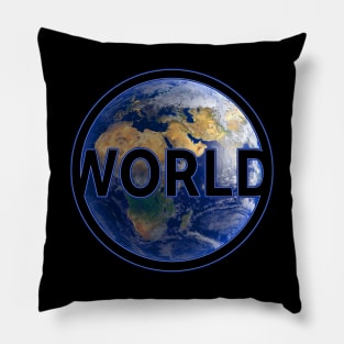 Our world with view of Europe at night gift space Pillow