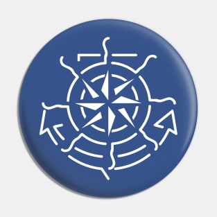 Nautical Minimal Lineart Logo Pin