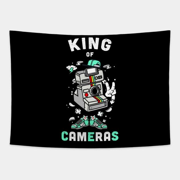 King of Cameras / Camera Lover gift idea Tapestry by Anodyle