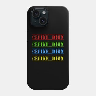 celine dion 4 text vintage retro faded Phone Case