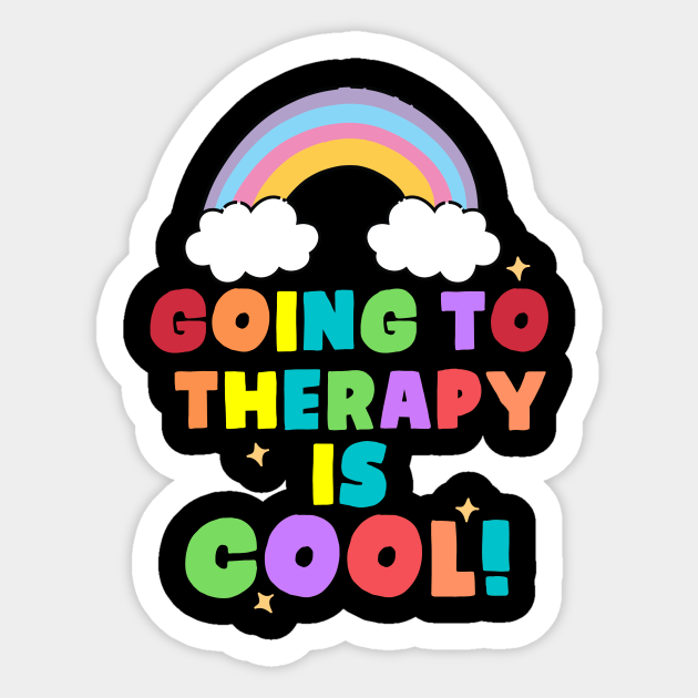 Going to therapy is cool - Mental Health - Sticker