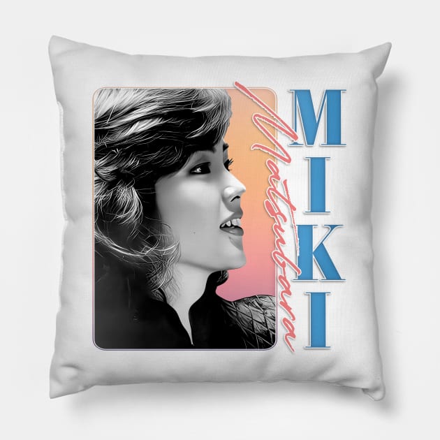 Miki Matsubara // Retro 80s Fan Art Design Pillow by DankFutura