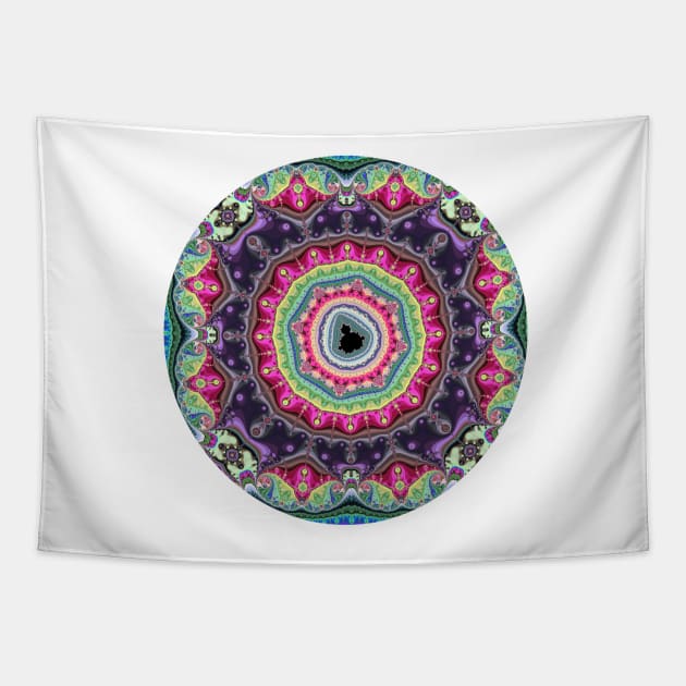 Mandelbrot circle Tapestry by pinkal