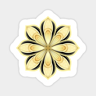 Gold and Black Beautiful Decorative Ornate Mandala Magnet