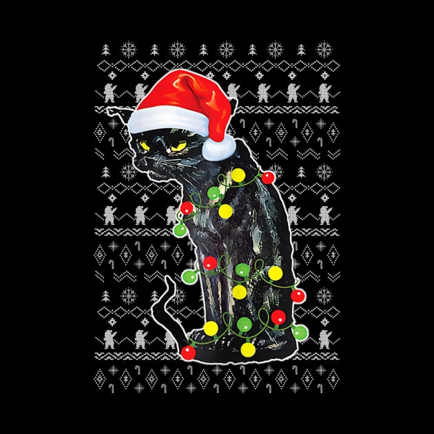 Annoyed Black Cat Is This Jolly Enough Funny Christmas Gift by SloanCainm9cmi