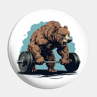 bear at gym Pin