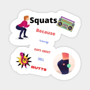 Squats motivational print Magnet