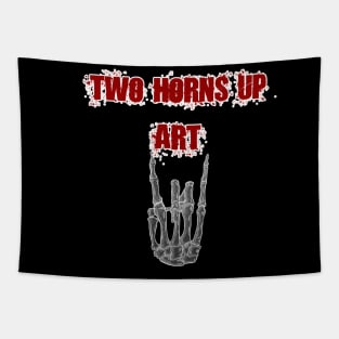 Two Horns Up Logo Tapestry