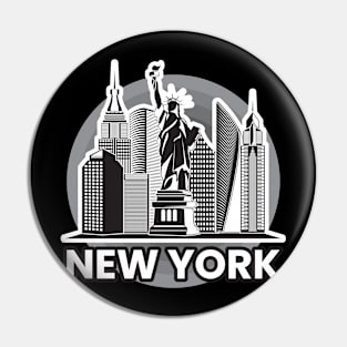 New York City Landscape Pin