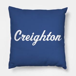 Creighton Blue Jay Retro Script Pillow