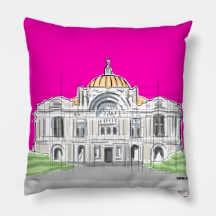 Mexico's Bellas Artes Palace architecture Pillow