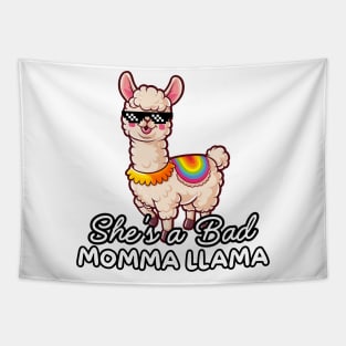 Funny Mama Llama Tapestry