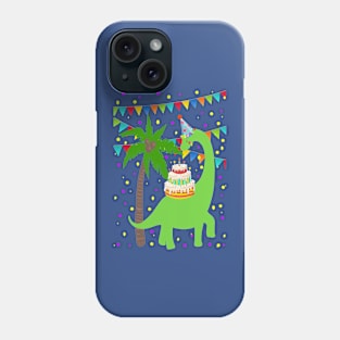 Birthday Brontosaurus dino Phone Case