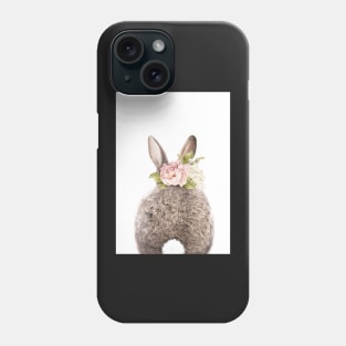 Peek-a-boo Floral Bunny Tail Phone Case