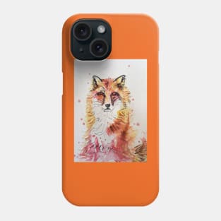 Fox Watercolor Painting Phone Case