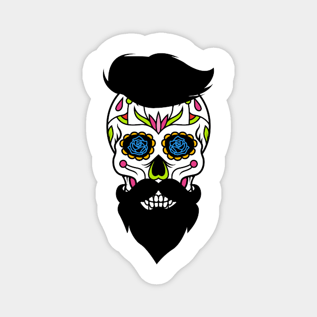 Sugar Skull Dia De Los Muertos Magnet by RJCatch