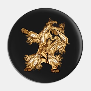 Yorkie Dog Yorkshire Terrier Dabbing Pin