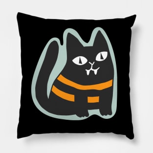 Halloween black cat Pillow