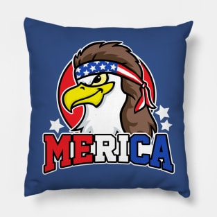 Eagle Mullet Merica 4th of July USA Pillow