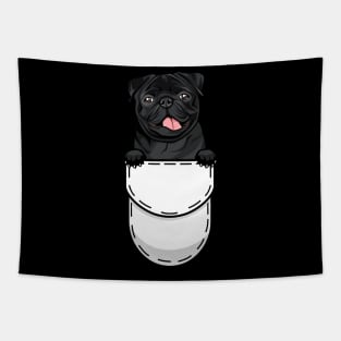 Pug Pocket Dog Tapestry