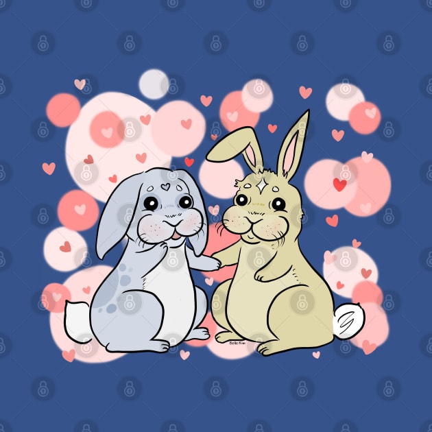 Bunny couple in love by doodletokki