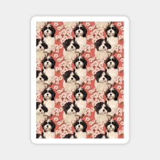 Tibetan terrier cherry blossom Magnet