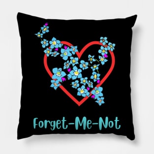 Forget-me-not flower heart romantic flower blossoming Pillow