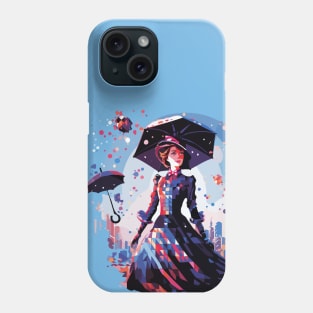 Bright Cyberpunk Mary Poppins Original Lineart Phone Case