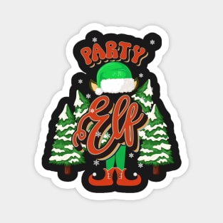 PARTY ELF CHRISTMAS Magnet