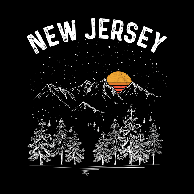 Vintage Retro New Jersey State by DanYoungOfficial