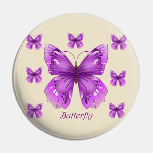 Purple Lavender Butterfly butterflies Pin