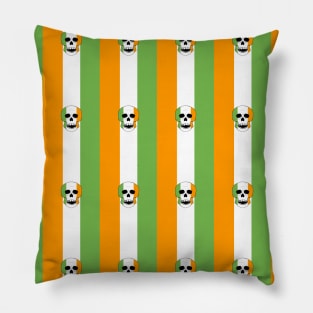 ST PADDYS Day Irish Skull Pattern Pillow