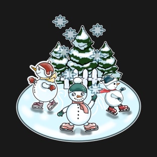 Three cute snowman T-Shirt