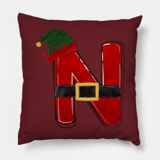 Letter N - Christmas Letter Pillow