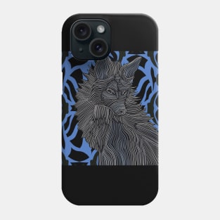 Tribal Blue Fox Phone Case