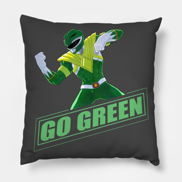 Green Power Ranger Pillow by CoolDojoBro