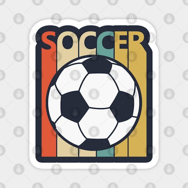 Vintage Retro Soccer Ball Gift Magnet by GWENT