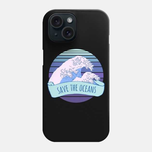 Aesthetic Save the oceans Wholesome Great Wave Phone Case by FandomizedRose