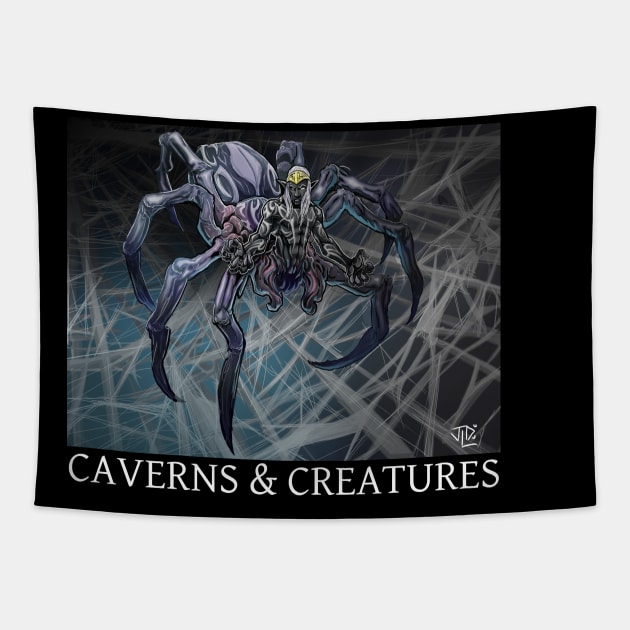 Caverns & Creatures: Drider Tapestry by robertbevan