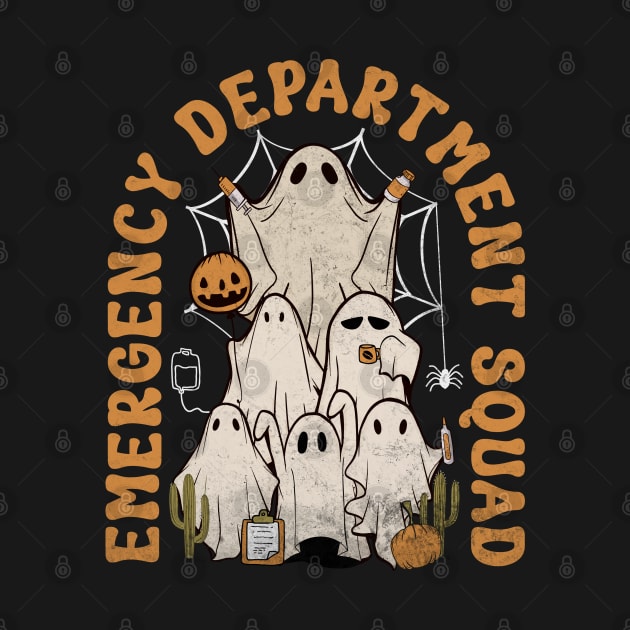 Er Nurse Vintage Halloween Spooky Emergency Department Squad by WildFoxFarmCo