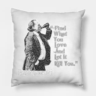 Retro Charles Bukowski Pillow