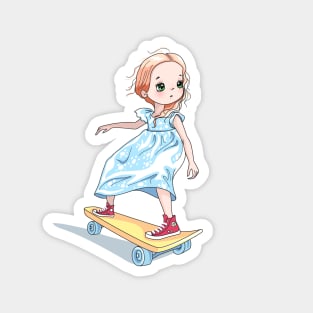 Copy of Cute girl with soft toy rabbit Magnet